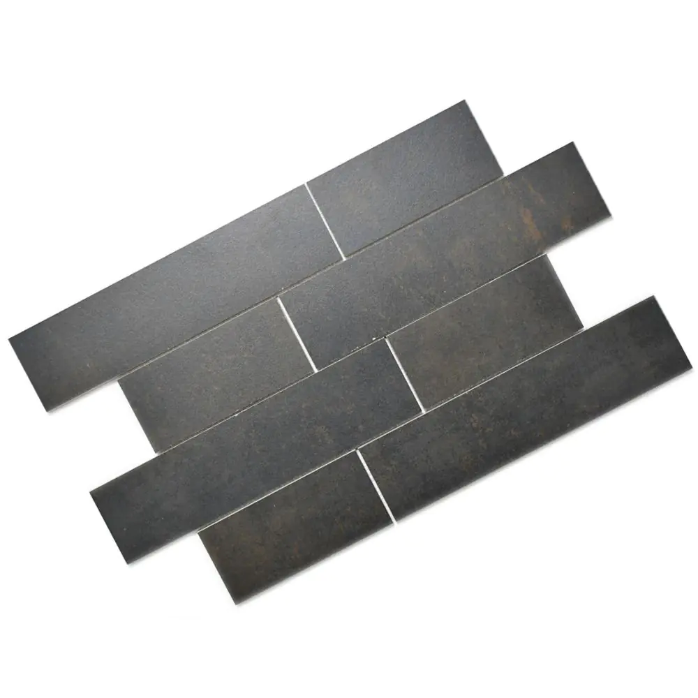 Mosaik Villeroy & Boch DOU 2494 Double Impact antracite anthrazit braun 33x50 cm I.Sorte