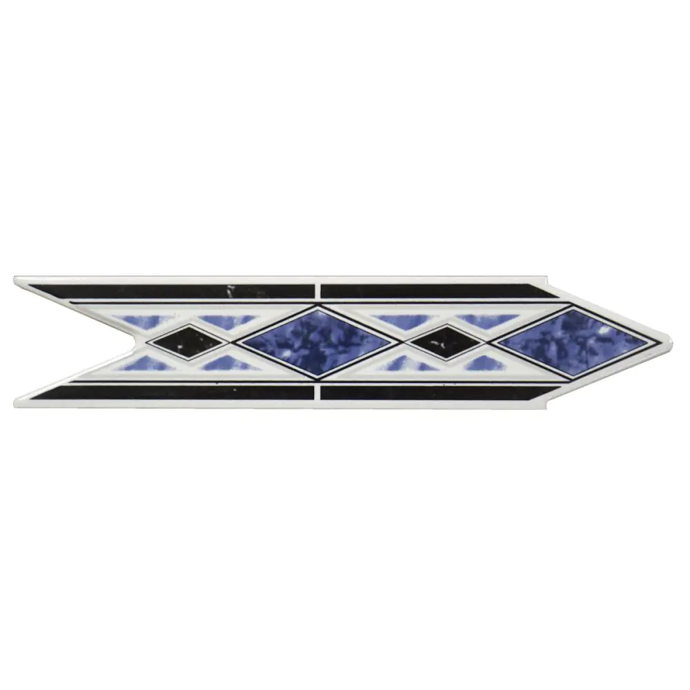 Bordüre Nr.510 DV-004 azul blau schwarz weiß 5x20 cm