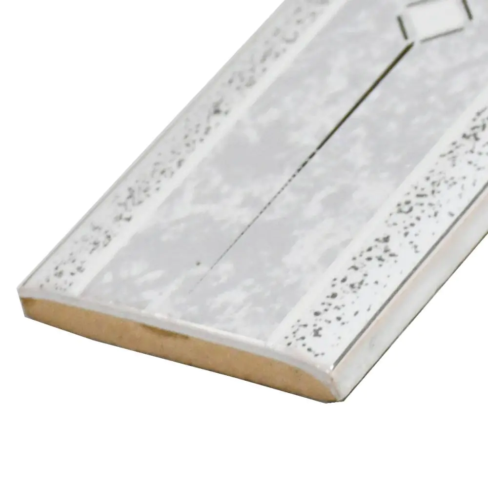 Bordüre Nr.615 weiß silber grau 5x20 cm