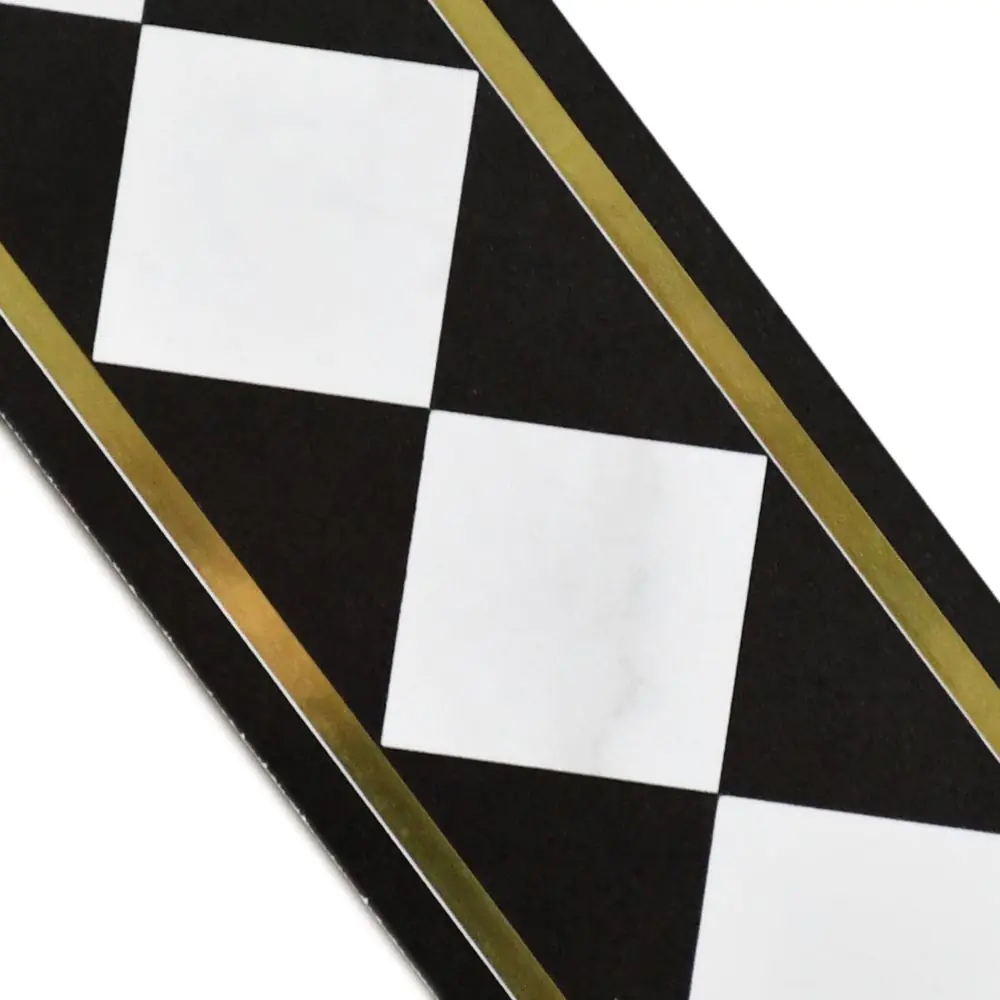 Bordüre Villeroy & Boch 1425 MKB4 Victorian diamond schwarz weiß gold 7,5x40 cm I.Sorte