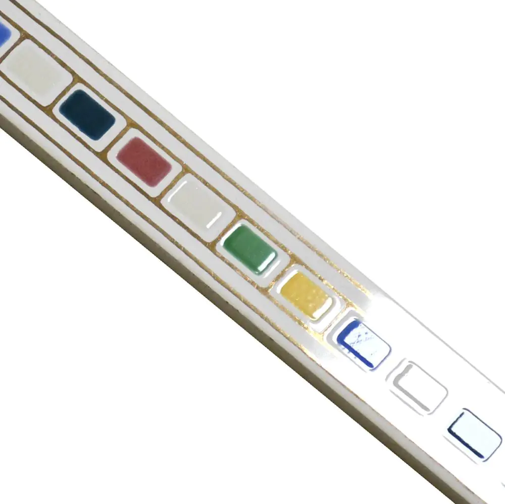 Bordüre Nr.594 bunt grün blau gelb rot weiß gold 3x20 cm