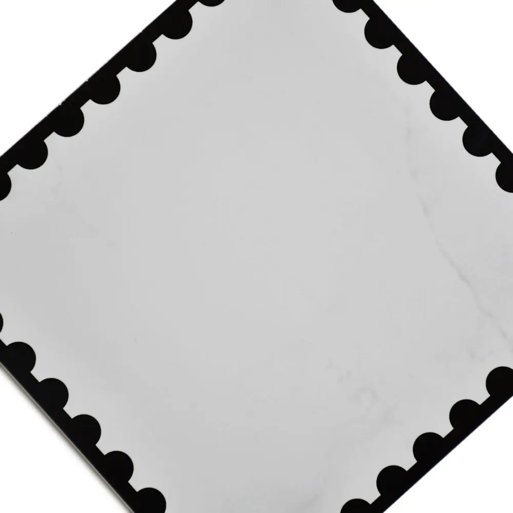 Wandfliese Dekor Villeroy & Boch 1222 MK0G Victorian perforated white schwarz weiß 20x20 cm I.Sorte