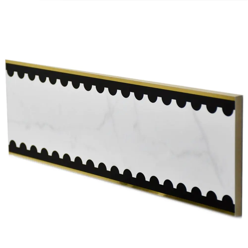 Bordüre Villeroy & Boch 1428 MKB1 Victorian gold perforated gold schwarz weiß 12,5x40 cm I.Sorte