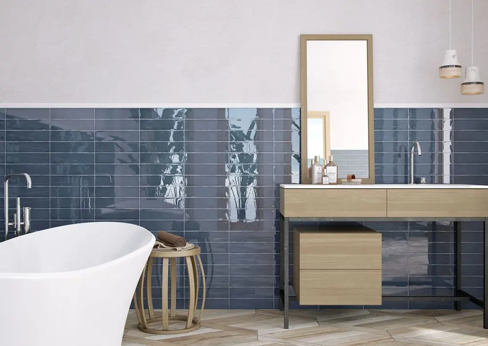 Wandfliese Cifre Colonial marine brillo blau 7,5x30 cm I.Sorte Wandfliese Cifre Colonial marine brillo blau 7,5x30 cm I.Sorte