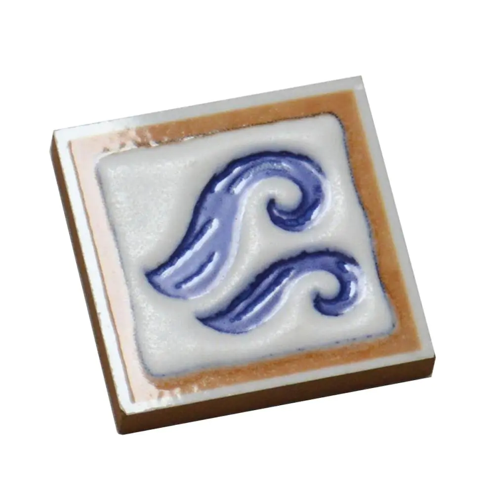 Mosaik Einleger Gaya Manises Dekor A Welle blau weiß 5x5 cm I.Sorte Mosaik Einleger Gaya Manises Dekor A Welle blau weiß 5x5 cm I.Sorte