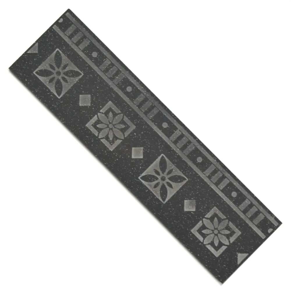 Bordüre Athens Nr.266 026100 anthrazit gesprenkelt 7x25 cm Bordüre Athens Nr.266 026100 anthrazit gesprenkelt 7x25 cm