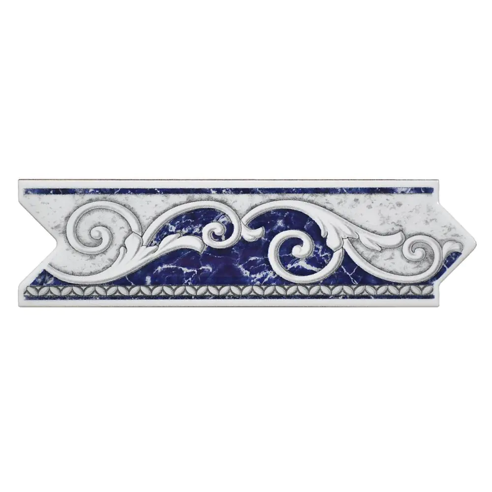 Bordüre Nr.670 azul blau Floral Antik 6x20 cm