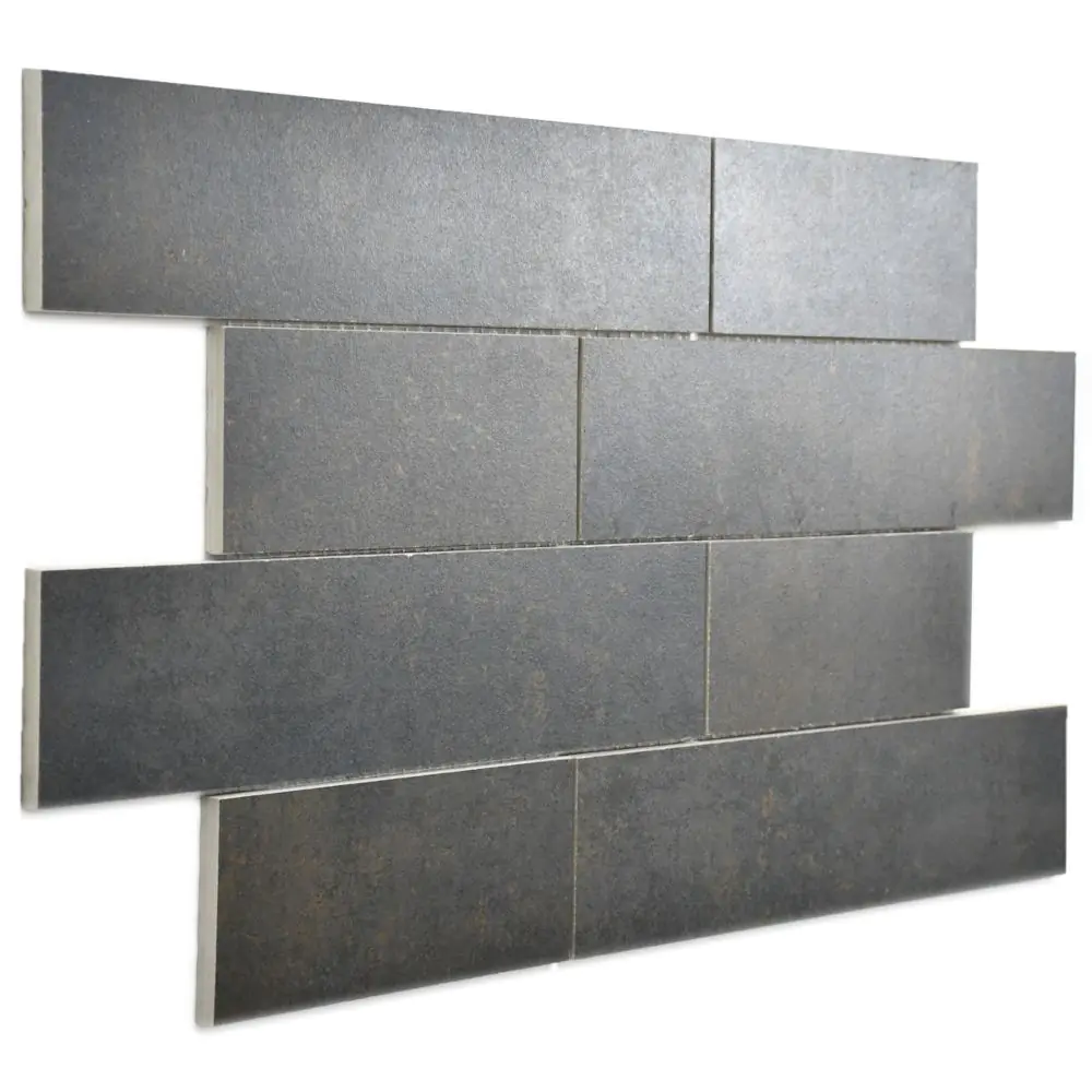 Mosaik Villeroy & Boch DOU 2494 Double Impact antracite anthrazit braun 33x50 cm I.Sorte