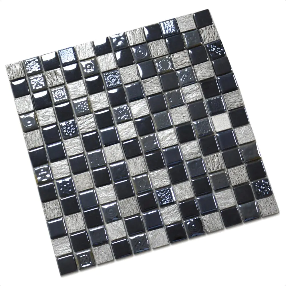 Mosaik Cifre Cautive trento schwarz silber 30x30 cm I.Sorte Mosaik Cifre Cautive trento schwarz silber 30x30 cm I.Sorte