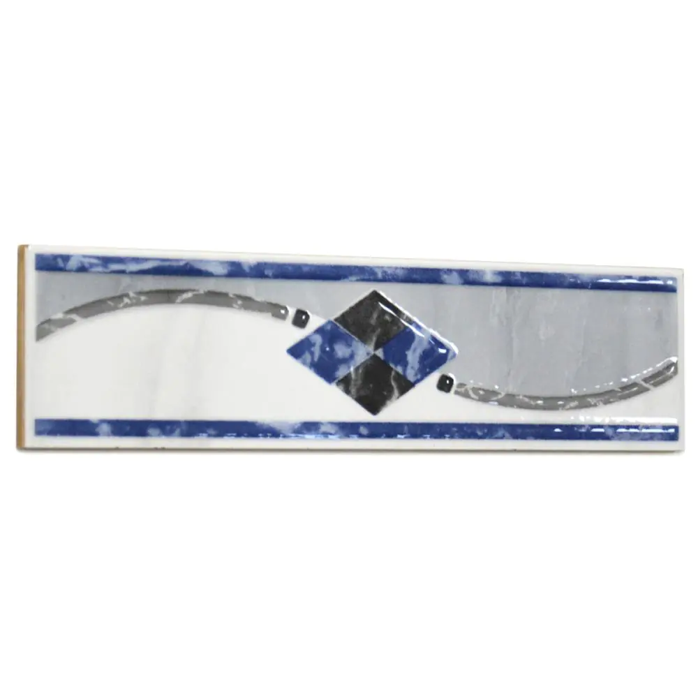 Bordüre Nr.155 Onice grigio grau blau weiß 6,5x25 cm I.Sorte Bordüre Nr.155 Onice grigio grau blau weiß 6,5x25 cm I.Sorte